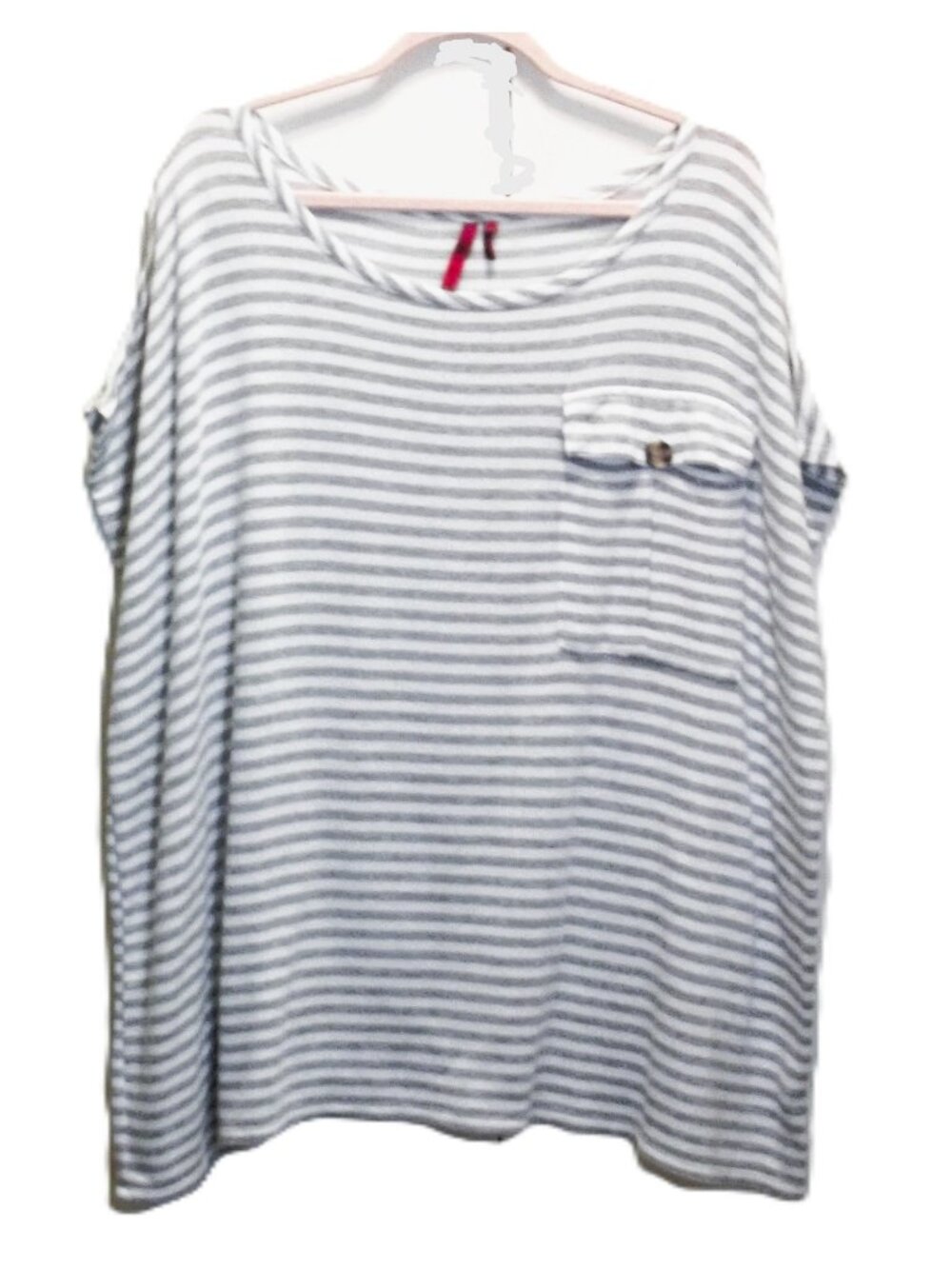 Women's SS Gray Striped Love Scarlett Top